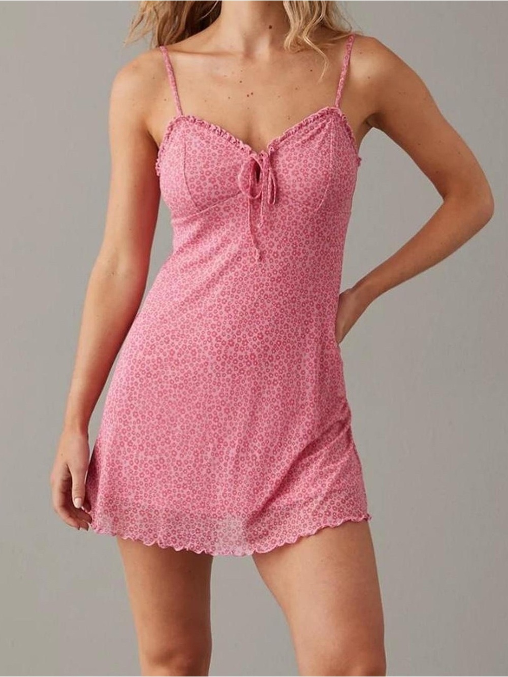 Black Babydoll Mini Mesh Dress